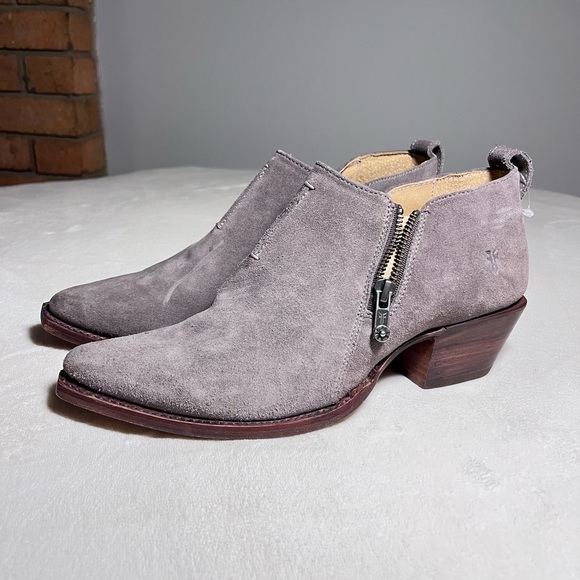 Frye Shoes - Frye Gray Suede Ankle Booties